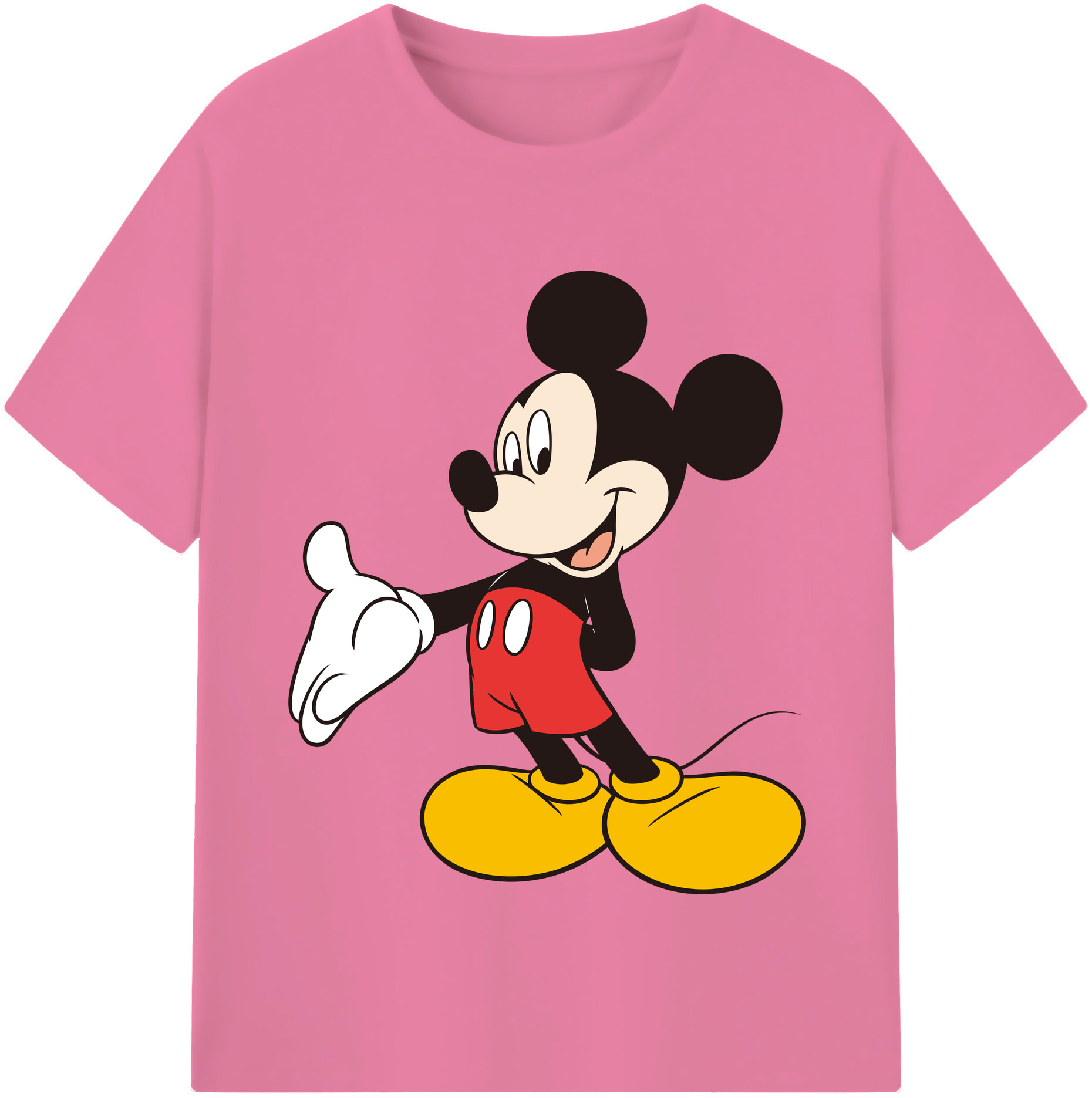 （画像用） ミッキーマウス Mickey Mouse 綿100％半袖Tシャツ（フロントプリント）
